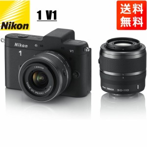 ニコン Nikon 1 V1 10-30mm 30-110mm ダブルズームキット ブラック ミラーレス一眼 カメラ 中古