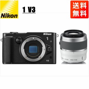 ニコン Nikon V3 ブラックボディ 30-110mm ホワイト 望遠 レンズセット ミラーレス一眼 カメラ 中古