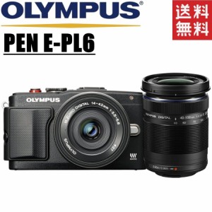 オリンパス OLYMPUS PEN E-PL6 ダブルレンズキット ブラック ミラーレス 一眼レフ 中古