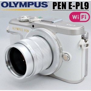 オリンパス OLYMPUS PEN E-PL9 MF 35mm レンズセット ホワイト ミラーレス 一眼レフ カメラ 中古