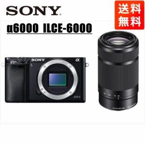 ソニー SONY α6000 ブラックボディ E 55-210mm 黒 望遠 レンズセット ミラーレス一眼 中古 カメラ