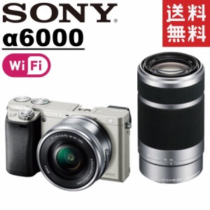 ソニー SONY α6000 ILCE-6000 ダブルレンズセット シルバー ミラーレス 一眼レフ カメラ 中古