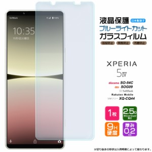 Xperia 5 IV ブルーライトカット ガラス フィルム ガラスフィルム 画面保護 強化ガラス 硬度9H シート 液晶保護 おすすめ Xperia5iv 透明