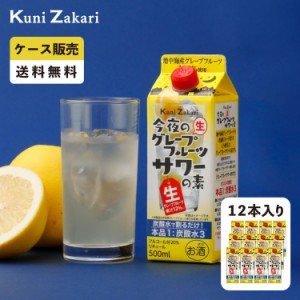 【ケース販売】國盛 今夜のグレープフルーツサワーの素 1ケース(500ml×12本セット)/ 中埜酒造 グレープフルーツ チューハイ サワー 割材