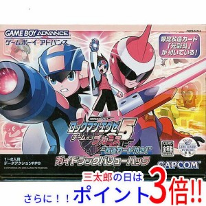 送料無料 カプコン 【新品訳あり(箱きず・やぶれ)】 改造カード付き! ロックマン エグゼ5 チーム オブ ブルース ガイドブックバリューパ