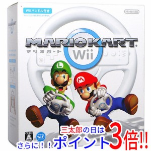 【中古即納】任天堂 マリオカートWii 「Wiiハンドル」×1 同梱 ディスク傷・カバーいたみ