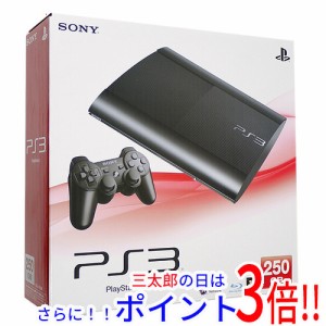 【中古即納】送料無料 SONY プレイステーション3 250GB ブラック CECH-4000B コントローラー・ゴム足なし 元箱あり