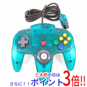 【中古即納】送料無料 任天堂 NINTENDO64 コントローラ ブロス NUS-005 クリアブルー 本体のみ