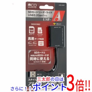 【新品即納】送料無料 ミヨシ SDカードリーダ・ライタ USB3.2Gen1対応 USB-A USR-ASD1/BK ブラック