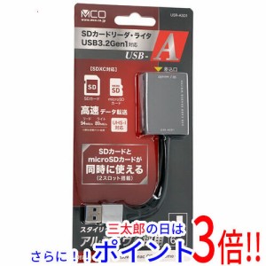 【新品即納】送料無料 ミヨシ SDカードリーダ・ライタ USB3.2Gen1対応 USB-A USR-ASD1/DS ダークシルバー