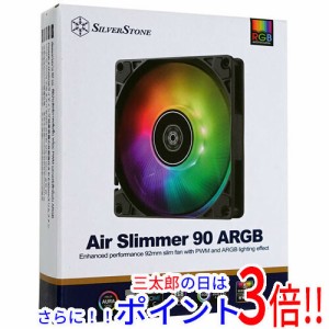 【新品即納】送料無料 SILVERSTONE製 PCケースファン Air Slimmer 90 ARGB SST-AS90B-ARGB ブラック/半透明