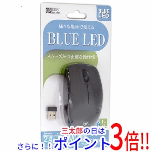 【新品即納】送料無料 オーム電機 ワイヤレスマウス BLUE LED Mサイズ PC-SMWBM33 K ブラック BlueLEDマウス 無線（2.4GHz） 単三電池