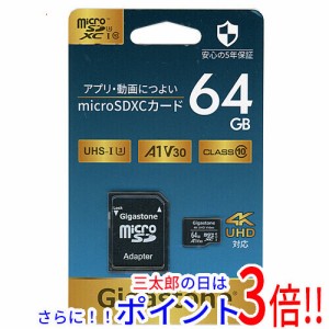【新品即納】送料無料 Gigastone microSDXCメモリーカード GJMX-64GV3A1 64GB