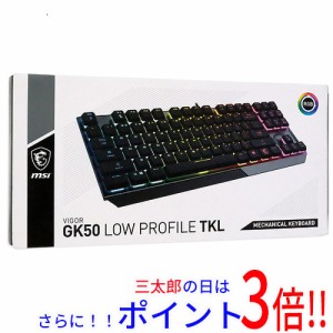 【新品即納】送料無料 MSI 有線ゲーミングキーボード Vigor GK50 LOW PROFILE TKL JP ホワイト軸