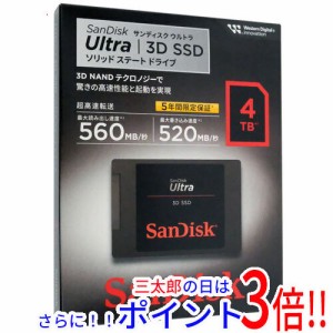 【新品即納】送料無料 SANDISK Ultra 3D SSD 4TB SDSSDH3-4T00-J26