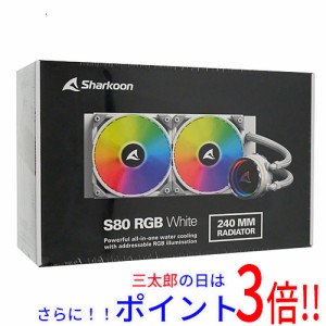 【新品即納】送料無料 Sharkoon 水冷CPUクーラー SHA-S80 RGB AIO WT ホワイト