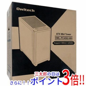 【新品即納】送料無料 オウルテック ミドルタワーPCケース OWL-PC4502-WH ホワイト