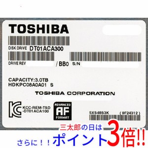 【新品即納】送料無料 東芝 TOSHIBA製HDD DT01ACA300 3TB SATA600 7200 3.5インチ