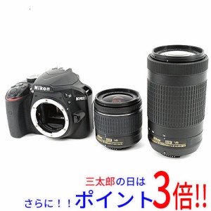 【中古即納】送料無料 ニコン Nikon デジタル一眼レフカメラ D3400 ダブルズームキット ブラック Dシリーズ（ニコン） フルハイビジョン