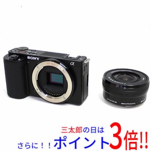 【中古即納】送料無料 ソニー SONY製 デジタル一眼 VLOGCAM パワーズームレンズキット ZV-E10L ブラック 元箱あり SDメモリーカード Blue