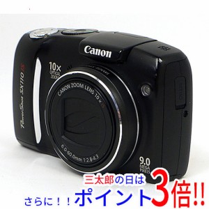 【中古即納】送料無料 キヤノン Canon製 PowerShot SX110 IS ブラック 900万画素 本体のみ PowerShot（キヤノン） SDメモリーカード 顔認