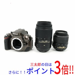 【中古即納】送料無料 ニコン Nikon D5200 ダブルズームキット ブロンズ Dシリーズ（ニコン） プリズム・ミラータイプ SDメモリーカード 