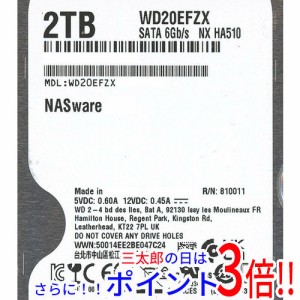【中古即納】送料無料 Western Digital製HDD WD20EFZX 2TB SATA600 5400 0〜100時間以内