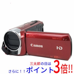 【中古即納】送料無料 Canon製 デジタルビデオカメラ iVIS HF R32 レッド