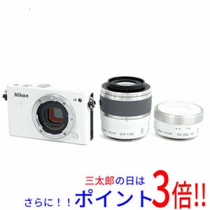 【中古即納】送料無料 Nikon 一眼 Nikon 1 J4 ダブルズームキット ホワイト