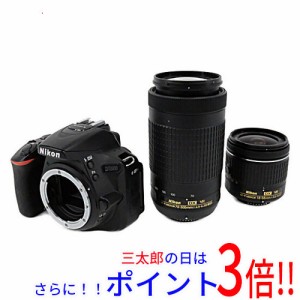 【中古即納】送料無料 Nikon D5600 ダブルズームキット ブラック アイカップなし