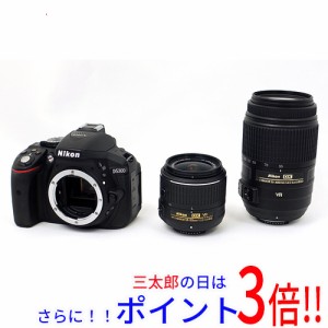 【中古即納】送料無料 Nikon D5300 ダブルズームキット D5300WZBK ブラック