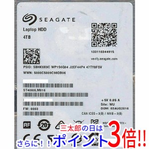 【中古即納】送料無料 SEAGATE製HDD ST4000LM016 4TB SATA600 5400 200〜500時間以内