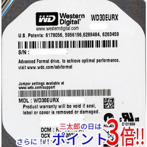 【中古即納】送料無料 Western Digital製HDD WD30EURX 3TB SATA600 15000〜16000時間以内