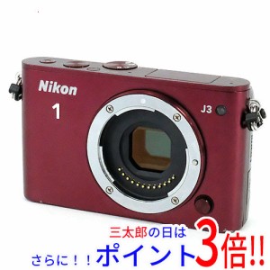 【中古即納】送料無料 Nikon ミラーレス一眼カメラ Nikon 1 J3 ボディ レッド