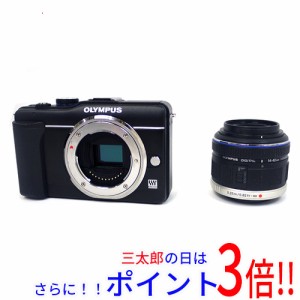 【中古即納】送料無料 OLYMPUS マイクロ一眼 E-PL1s レンズキット BLK