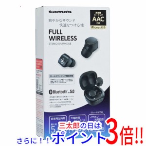 【新品即納】送料無料 多摩電子工業 Bluetoothフルワイヤレスイヤホン TBS52K ブラック カナル型 マイク リモコン操作対応 無線・ワイヤ