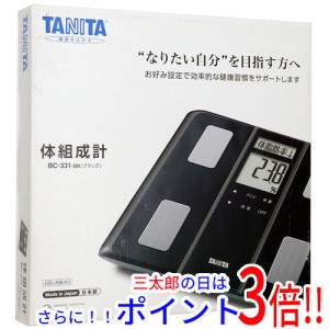 送料無料 【新品訳あり(箱きず・やぶれ)】 タニタ製 体組成計 BC-331-BK ブラック デジタル 両足