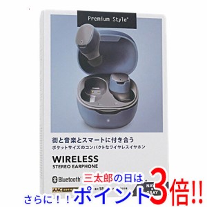 【新品即納】送料無料 PGA トゥルーワイヤレスステレオイヤホン Premium Style PG-BTE14TW2NV ネイビー×グレー カナル型 マイク 無線・