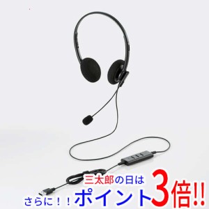 【新品即納】送料無料 エレコム ELECOM 小型両耳ノイズリダクションヘッドセット HS-HP103UNCBK ブラック ヘッドバンド型 両耳用 リモコ