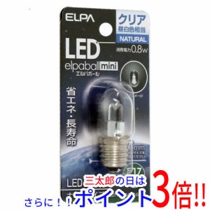 【新品即納】ELPA LED電球 エルパボールmini LDT1CN-G-E17-G115 クリア昼白色