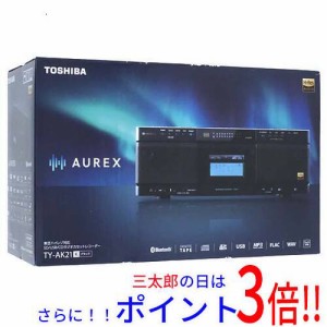 送料無料 【新品訳あり(箱きず・やぶれ)】 TOSHIBA SD/USB/CDラジオカセットレコーダー AUREX TY-AK21(K) ブラック