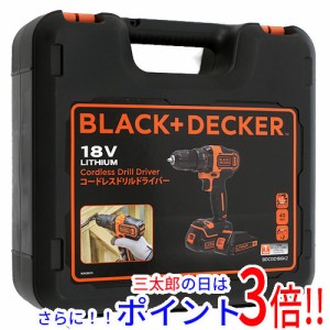 送料無料 【新品(開封のみ)】 BLACK＆DECKER コードレスドリルドライバー 18V BDCDD186K2