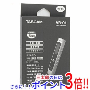 【中古即納】送料無料 TASCAM リニアPCM対応 ICレコーダー VR-01-BR ブラウン 未使用 USB充電 ローカットフィルタ有