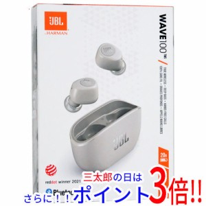 【中古即納】送料無料 JBL 完全ワイヤレスイヤホン WAVE100TWS アイボリー 未使用