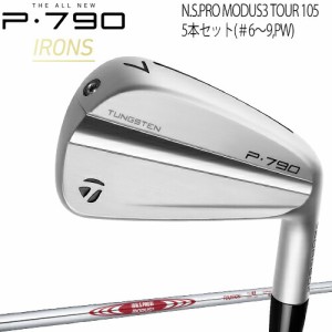 テーラーメイド NEW P790（'23） 軟鉄アイアン 5本セット（#6〜9、PW） N.S.PRO MODUS3 TOUR 105 スチールシャフト 「TaylorMade P・790 