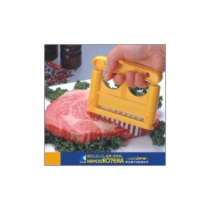 在庫あり  義春刃物  ミートソフター　MT-160（ホワイト／イエロー／グリーン）お肉を柔らかくおいしくする　肉の筋切器　隠し包丁