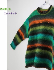 ●編み針セット● 野呂英作のくれよんで編むシンプルなセーター 毛糸セット 編み図