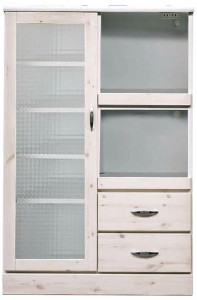 レンジ台 幅80 食器棚 木製 パイン ホワイト ブラウン キッチン収納 人気カントリーデザイン レンジボード 食器収納 80 レンジ台 バニラ 