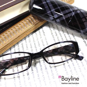 Bayline/ベイライン リーディンググラス テンプルのみチェック柄の男女兼用デザイン 老眼鏡 おしゃれ メンズ レディース おしゃれ ユニセ