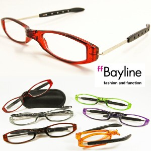 Bayline ベイライン リーディンググラス 折りたたみ式カプセル型黒ケース 老眼鏡 おしゃれ メンズ シニアグラス